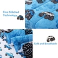 thumbnail image 3 of Kids Full Comforter Sets for Boys 8 Pieces Truck Blue Bedding Set for Teens Soft Microfiber Kids Bed in A Bag with Comforter All Season, 3 of 7