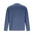 thumbnail image 4 of GuangCheng Mens Henley Shirts,Long Sleeve Casual Tee,with Chest Pockets,Comfort,Loose Fit,Pullover Tops,Navy,Size M, 4 of 5