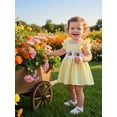 thumbnail image 4 of Cenuakty Baby 3M 6M 12M 18M Girl Romper Dress Bee Embroidered Flying Sleeve Smocked Jumpsuit Cute Summer Clothes, 4 of 9