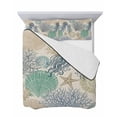 thumbnail image 7 of Quilts Twin-XL Size Bedding Set, Nautical Coastaal Lightweight Quilted Comforter, Ocean Jellyfish Coral Seashells Conch Beige Soft Bedspread Coverlet with Pillow Covers for All Season, 68" x 98", 7 of 7