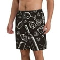 thumbnail image 2 of Disketp Men's Swim Trunks Hawaiian Breathable Surf Beach Swimsuits Mesh Lining Beach Shorts with Pockets-Wine Seamless, 2 of 7