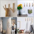 thumbnail image 5 of 4 Pieces Natural Wood Hook,wooden Hook,cylinder Wall Coat Hook Decorative Hook,wooden Hook For Hanging Coats Hats Bags Towels(width 2 - 3 Cm), 5 of 5