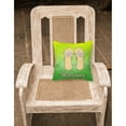 thumbnail image 2 of Carolines Treasures BB7454PW1818 Flip Flops Welcome Fabric Decorative Pillow  18H x18W multicolor, 2 of 2