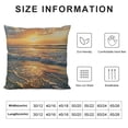 thumbnail image 5 of Fenyluxe Seaside Wave Throw Pillow Case Ocean Tropical Beach Sea Coast Sunset Dusk Blue Sand Summer Hawaii Pillow Cushion Covers Home Sofa Decorative 12x12in, 5 of 5