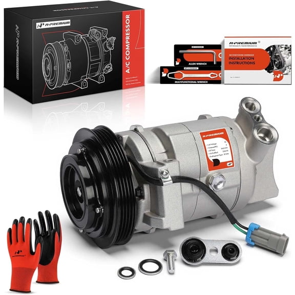 A-Premium AC Compressor with Clutch Compatible with Chevrolet Camaro 2010-2015 Coupe 2011-2015 Convertible V8 6.2L