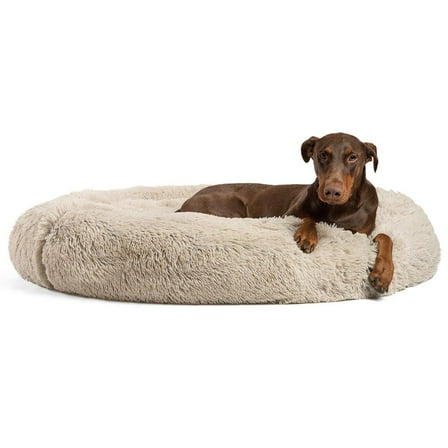 Best Friends by Sheri Calming Polyester Dog Bed, Brown