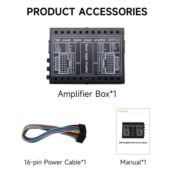 Zyutaosan Car Amplifier 16Pin For After Market Android Multimedia Navigation System