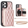 thumbnail image 6 of Allytech Crossbody Wallet Case for iPhone 11 Pro Max, Shockproof Hand Strap Zipper Closure Case with Card Slot Kickstand Detachable Wrist Strap for iPhone 11 Pro Max,Rosegold, 6 of 6