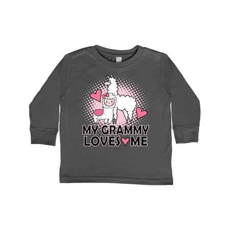 

Inktastic Grammy Loves Me Llama Gift Toddler Toddler Girl Long Sleeve T-Shirt
