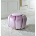 thumbnail image 2 of Bowery Hill Contemporary Ottoman in Bubblegum Pink Velvet, 2 of 2