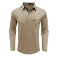 thumbnail image 4 of Ccpelsie Long Sleeve Henley Shirts for Men - Casual Fashion Crew Neck Men's Full Sleeve Tshirts Z3-Beige,XXL, 4 of 7
