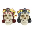 thumbnail image 3 of Ebros Set of 4 Casino Royale King Skulls 4 Suits Spade Heart Club Diamond Statue, 3 of 6