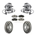 thumbnail image 1 of Transit Auto Front Hub Bearing Assembly Coated Disc Brake Rotors and Semi-Metallic Pads Kit for Car Jeep Wrangler KBB-113877, 1 of 11