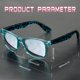 thumbnail image 5 of Gafas de sol Joopin Trendy Square Polarized UV400 Blue Leopard, 5 of 6