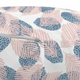 thumbnail image 3 of Tropical Pouf Cover with Zipper, Jungle Nature Leaves with Abstract Modern Dots Exotic Plants Foliage, Soft Decorative Fabric Unstuffed Case, 30" W X 17.3" L, Rose Ceil Blue and White, by Ambesonne, 3 of 5
