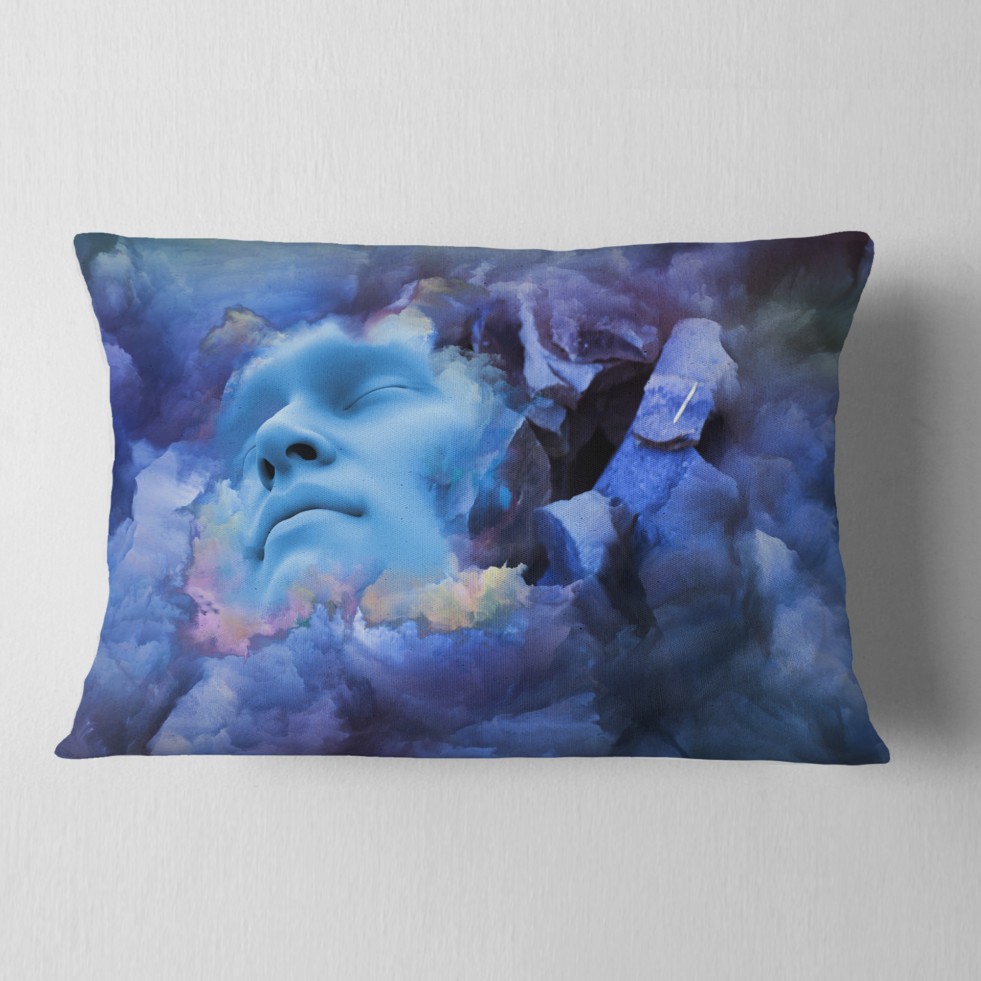 Designart Game Of Dream Woman Sleeping - Abstract Throw Pillow - 12x20