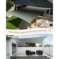 thumbnail image 4 of Sun Shade Sail 12x16Ft Sage Green and Black Gradient Uv Block Sunshade Canopy Outdoor Shade Cover Rectangle Shade Cloth For Patio Garden Yard Deck Pergola, 4 of 6