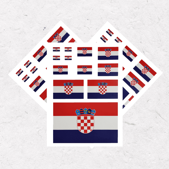 Ysmzzmsy 3 PCS(11.7 x 8.3 Inches ) Croatia Flag2 Sticker National Decal in Multiple Sizes