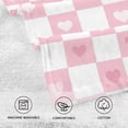thumbnail image 5 of Yayeee 2 Pack Hand Towels for Bathroom 100% Cotton 16" x 28" Soft Absorbent Kitchen Towel, Pink Checkered Heart, 5 of 7