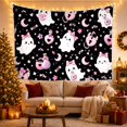 thumbnail image 3 of Spooky Mug and Ghost Pattern Tapestry Wall Hanging, 3 of 7