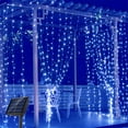 thumbnail image 2 of Adornos navideños de Año Nuevo 2025 para el hogar, adornos colgantes para exteriores, guirnaldas LED solares en la cortina de la ventana, luz de 3 m x 3 m, 2 of 5
