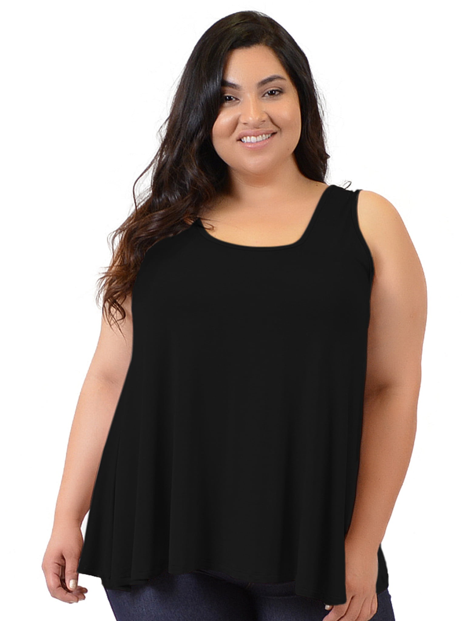 Stretch Is Comfort - Plus Size Modal Ava Tunic Tank pic
