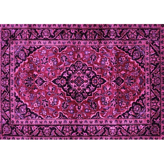 Ahgly Company Indoor Rectangle Persian Pink Traditional Area Rugs, 2' x 5'