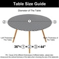 thumbnail image 6 of Smiry Round Vinyl Tablecloth,Waterproof Fitted Flannel Backed Table Cover for 36" - 44" Tables, Elastic for Picnic Table Cloth, Indoor and Outdoor, Grey, 6 of 8