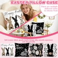 thumbnail image 3 of Easter Throw Pillow Covers, Rabbit Easter Eggs Cushion Case, Spring Holiday Decor for Sofa Couch Set of 4 (19.69" x 19.69")_B, 3 of 6