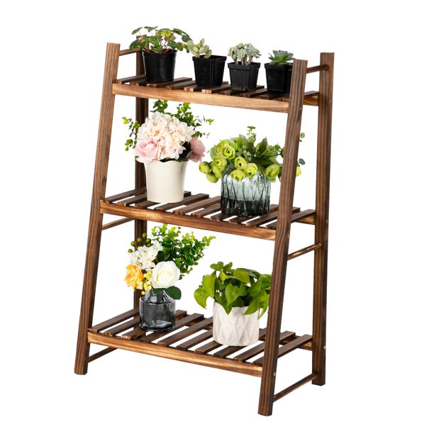 3Tier Plant Stand Wood 60 Cm Long Flower Pots Display Shelving