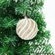 thumbnail image 4 of Bolas navideñas de nieve en polvo | Adornos para árbol de Navidad de 8 cm con detalles de cuentas y lentejuelas | Juego de 2 adornos colgantes en dorado, blanco, rosa y azul, 4 of 5
