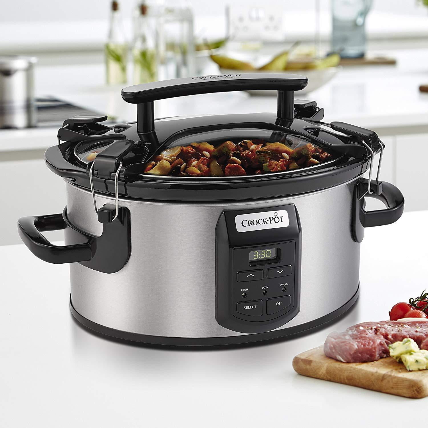 Mini Slow Cooker Crockpot Gift Set - Silver