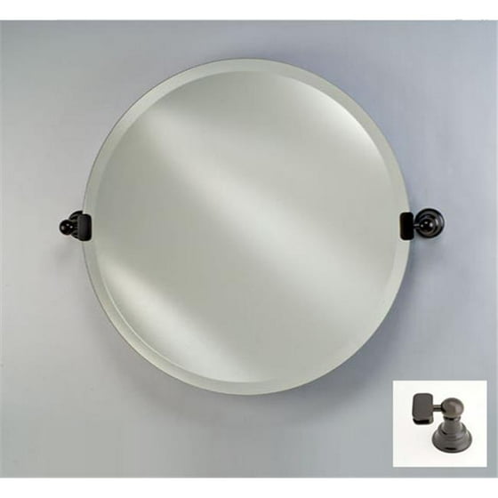 Afina Corporation Rm 418 Ob T 18 Inch Round Frameless With Tilt Brackets Oil Rubbed Bronze Traditional - Frameless Mirror Mounting Brackets Afina Corporation Rm 418 Ob T 18 Inch Round Frameless With Tilt Brackets Oil Rubbed Bronze Traditional - Frameless Mirror Mounting Brackets