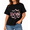 Black-150, variant on Female Ghost Theme Halloween Print T-Shirt, Fall Party Casual Short Sleeve Shirt