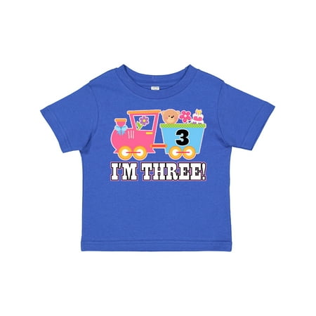 

Inktastic 3rd Birthday Party Girls Train Gift Toddler Toddler Girl T-Shirt