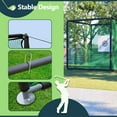thumbnail image 4 of Miniyam 10 x 10 x 10 ft Golf Practice Net Cage – Heavy-Duty Metal Frame Hitting Net Kit, for Backyard, Indoor Training & Golf Simulator Setup, 4 of 11