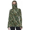 thumbnail image 2 of Xdegoge Women's Forest Terrain Camo Performance Fishing Hoodie UV Protection Long Sleeve Sun Shirt Moisture Wicking Athletic Tops Hunting Gear, 2 of 7