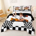 thumbnail image 3 of Erosebridal Boys Racing Car Full Size Comforter Sets, Extreme Sports Bedding Sets, Black Reversible, 1 Comforter and 2 Pillowcases, 3 of 6