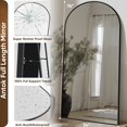 thumbnail image 6 of Antok Arched Full Length Floor Mirror 76"x34" Full Body Mirror with Stand, for Bedroom, Living Room, Cloakroom, Black, 6 of 6