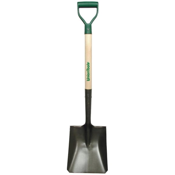 Union Tools 998241 Square Point Shovel with Hardwood Handle and D-Grip, 39-Inch