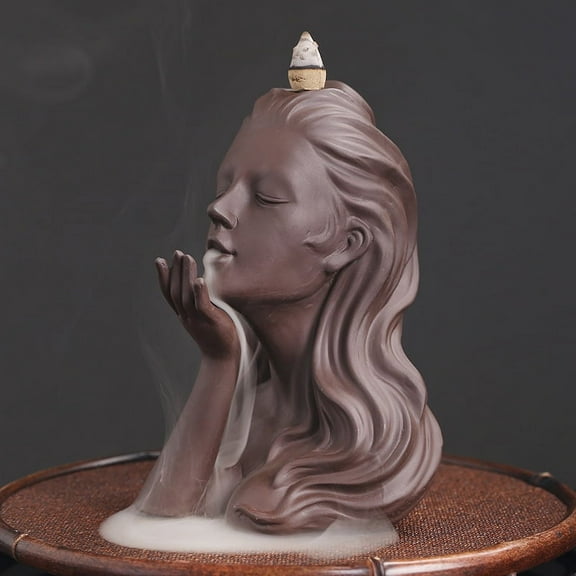 Creative European and American Human Body Backflow Incense Burner Modern Minimalist Purple Sand Incense Holder Home Decoration