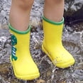 thumbnail image 3 of Y-Sunset Toddler Rain Boots Waterproof Non- Lightweight Cartoon Kids Rain Boots for Boys Girls Soft Water Shoes Easy-on Flexible Durable Outdoor Shoes 7 Toddler&Yellow#01, 3 of 9