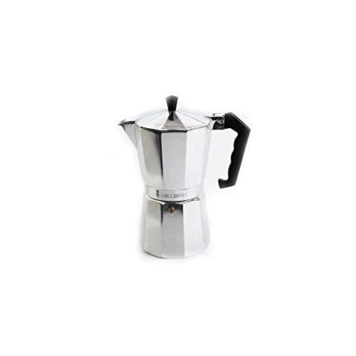 Red Stovetop Espresso Maker 10.5oz/6 Cups Moka Coffee Pot Coffee Brewer