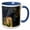 Blue/White, variant on 3drose, Greece, Meteora. Christian Monastery Atop Rock Formation., 11oz Two-tone Black Mug