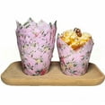 thumbnail image 5 of FURNIX Floral Print Baking Cup,Greaseproof Cupcake Wrapper,Heat-Safe Muffin Liner,Party Decor Paper Cup,Birthday Wedding Baking Tool,Snack Holder,Non-Sticky Cupcake Liner,Festive Baking Supply 50Pc, 5 of 6