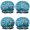 Cartoon Construction Vehicles, variant on Shower Caps,Cartoon Construction Vehicles Roads Waterproof Shower Cap for Women 4 Pieces,Double Reusable Hair Cover for Shower PEVA Elastic Stretch Hem