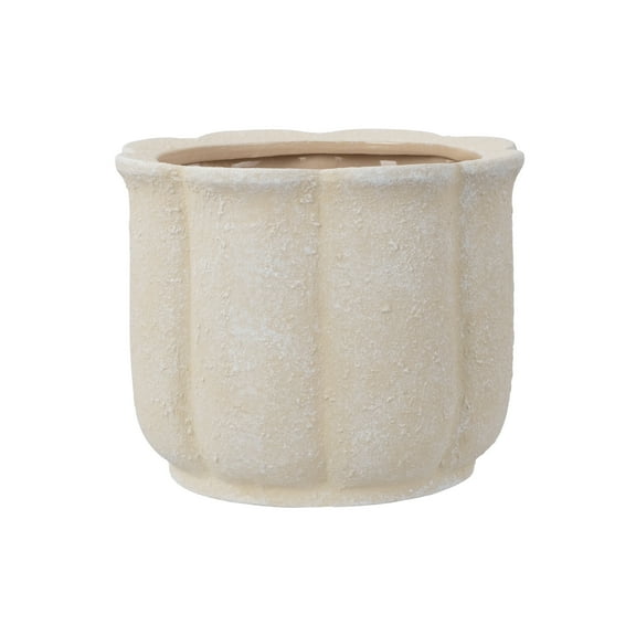 My Texas House Ceramic Flower Planter Peach 8 inch