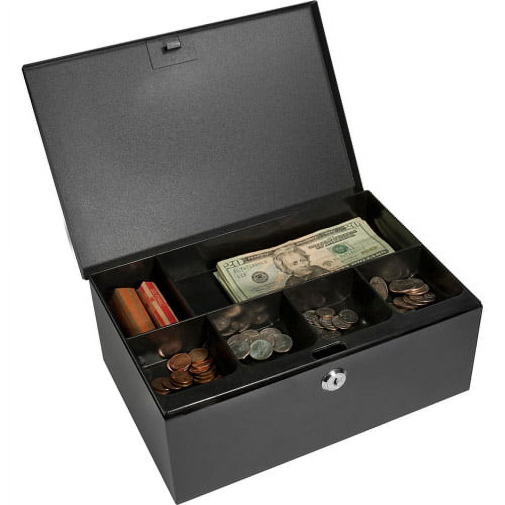 Barska Cash Box and 6-Compartment Tray with Key Lock