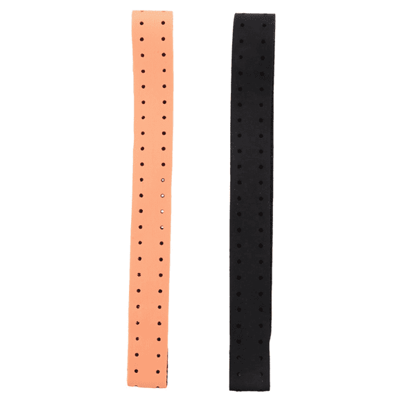 AMERTEER 2Pcs Adjustable and Breathable Replacement Armband Soft Strap Band for Heart Rate Monitor -Wahoo (Black+Orange)