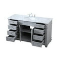thumbnail image 4 of Elegant Decor Wesley 60" Solid Wood MDF Steel Single Bathroom Vanity Set in Gray, 4 of 5